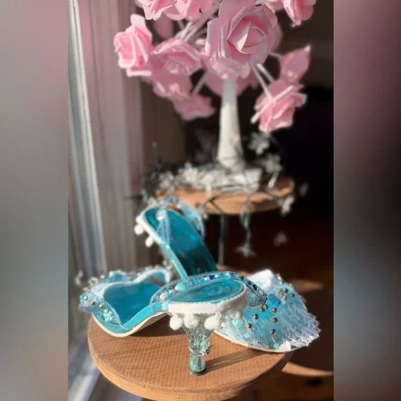 Custom, One~of~a~Kind, Handmade Princess Themed Slingback Sandal, Size 9/40 - Picture 11 of 17